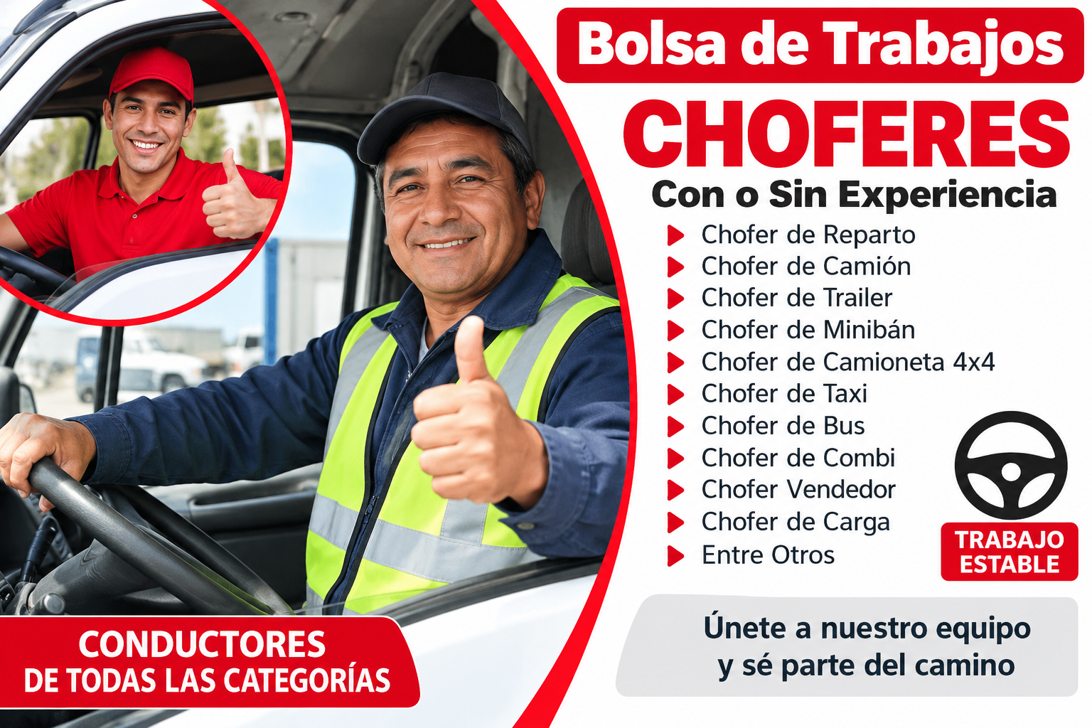🚛 Se Buscan Conductores: Conoce los Requisitos para Trabajar como Chofer