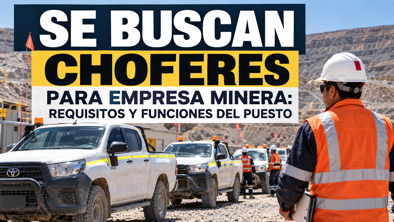 Se buscan choferes para empresa minera: requisitos y funciones del puesto