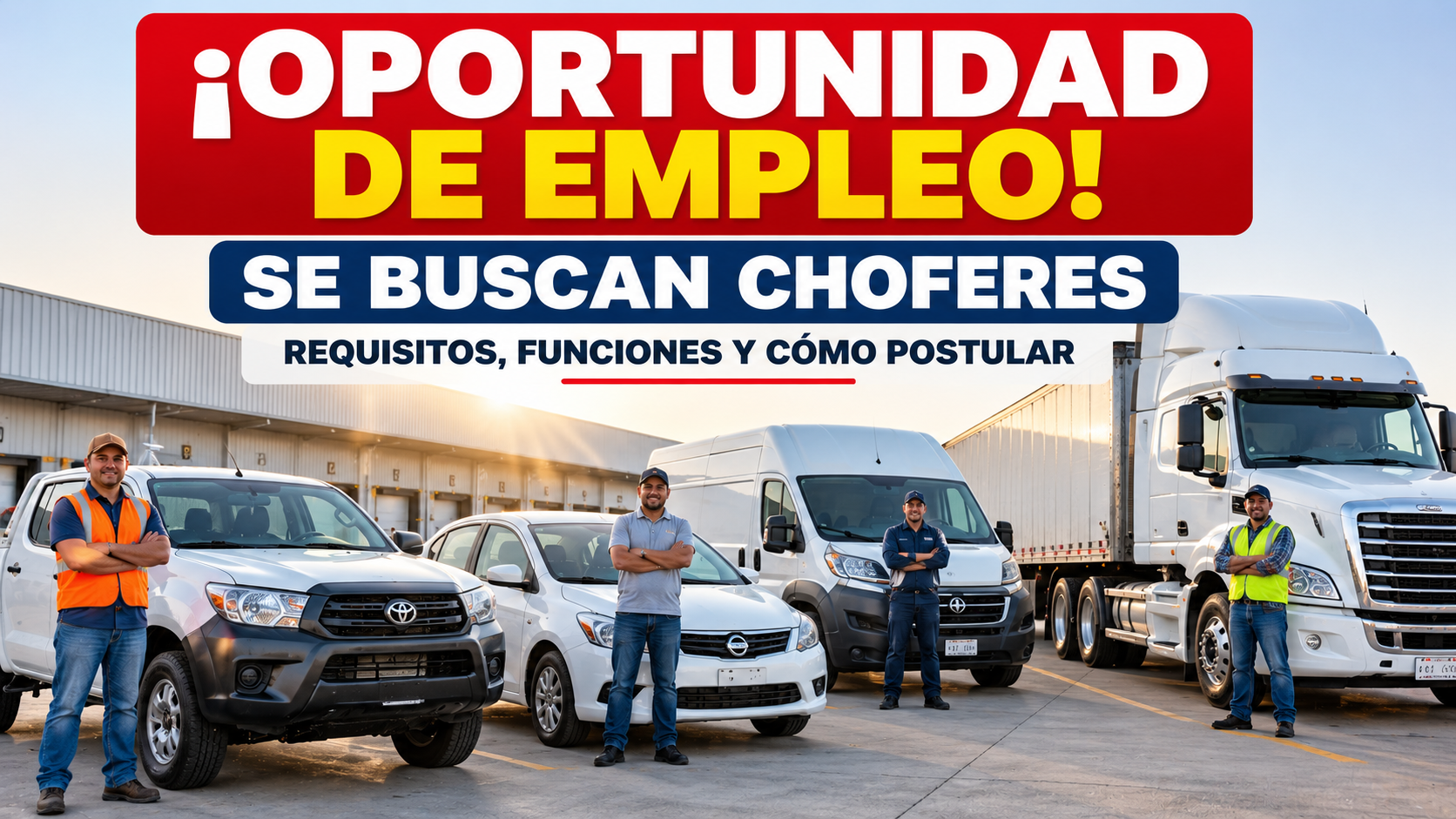 ¡Oportunidad de empleo! Se buscan choferes: requisitos, funciones y cómo postular